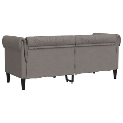 Chesterfieldsoffa 2-sits taupe tyg