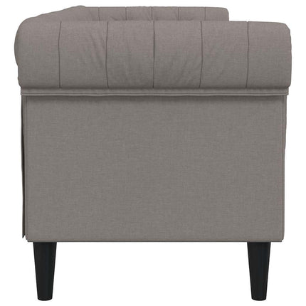 Chesterfieldsoffa 3-sits taupe tyg