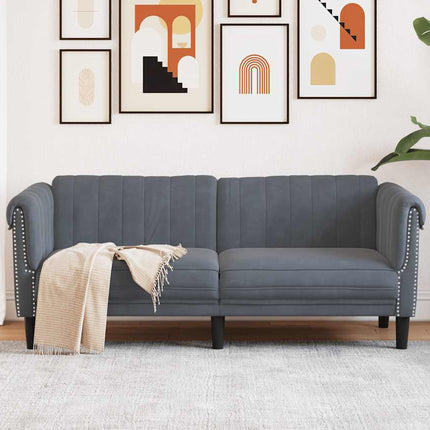 Soffa 2-sits mörkgrå sammet