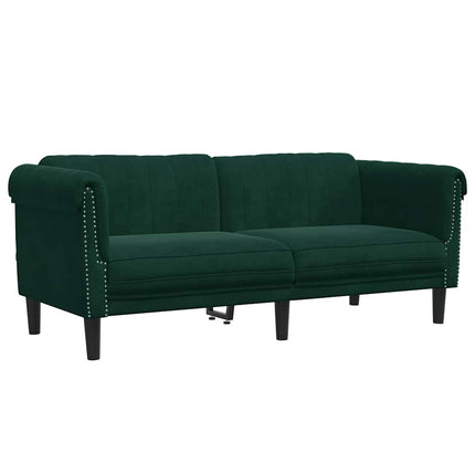 Soffa 2-sits mörkgrön sammet