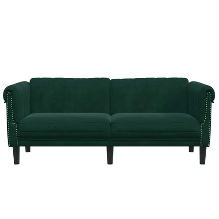 Soffa 2-sits mörkgrön sammet