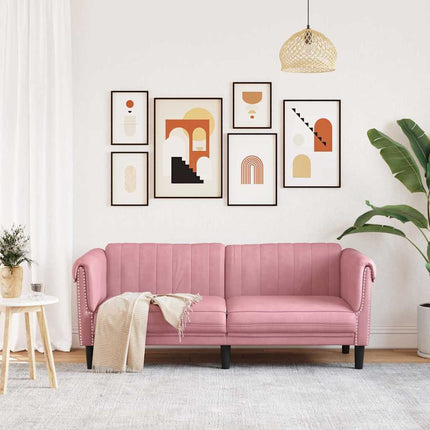 Soffa 2-sits rosa sammet