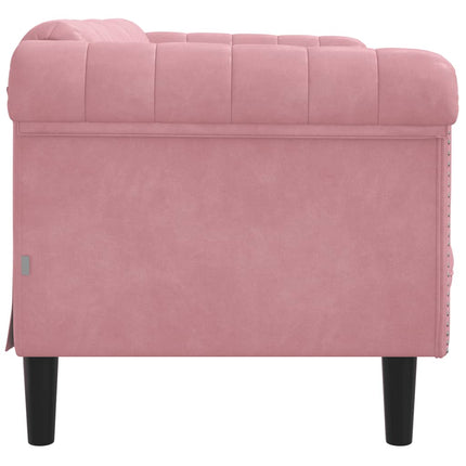 Soffa 2-sits rosa sammet