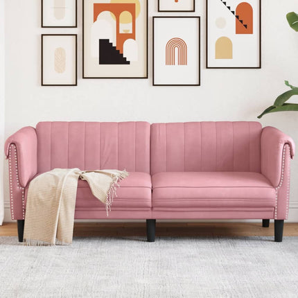 Soffa 2-sits rosa sammet