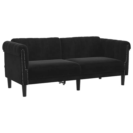 Soffa 2-sits svart sammet