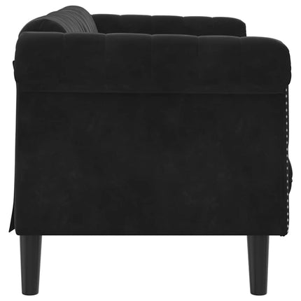 Soffa 2-sits svart sammet