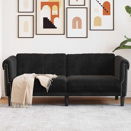 Soffa 2-sits svart sammet
