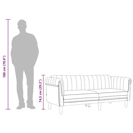 Soffa 2-sits gul sammet