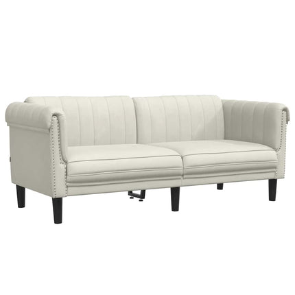 Soffa 2-sits gräddvit sammet