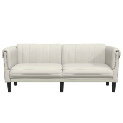 Soffa 2-sits gräddvit sammet