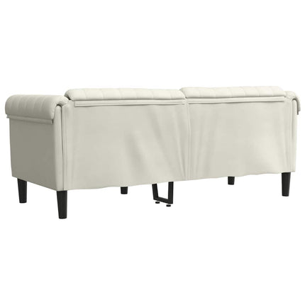 Soffa 2-sits gräddvit sammet