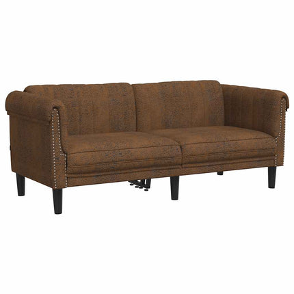 Soffa 2-sits brun konstmocka
