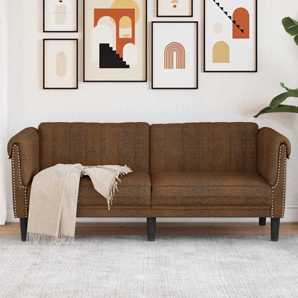 Soffa 2-sits brun konstmocka