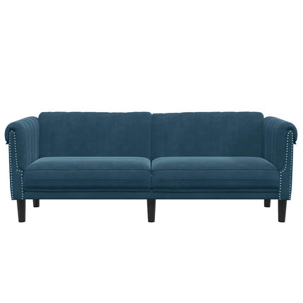 Soffa 3-sits blå sammet