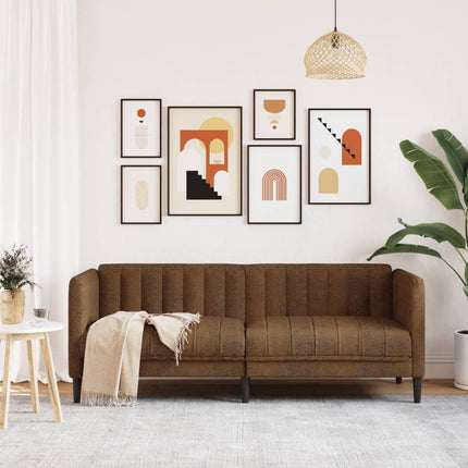 Soffa 2-sits brun konstmocka
