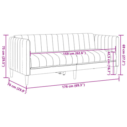 Soffa 2-sits brun konstmocka
