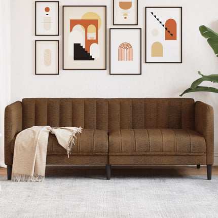 Soffa 2-sits brun konstmocka