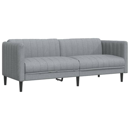 Soffa 3-sits ljusgrå tyg