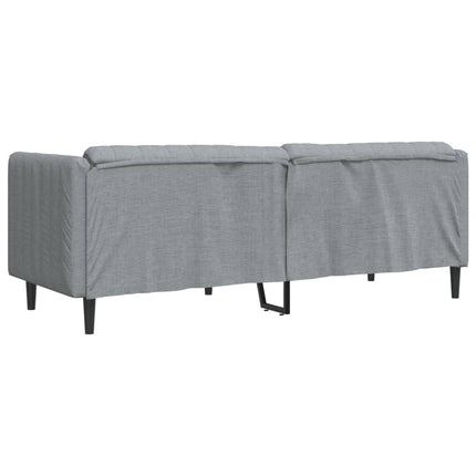 Soffa 3-sits ljusgrå tyg