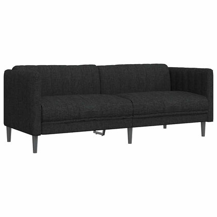 Soffa 3-sits svart tyg