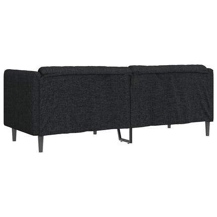 Soffa 3-sits svart tyg