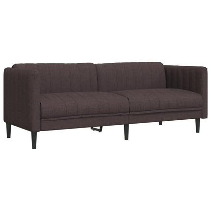 Soffa 3-sits mörkbrun tyg