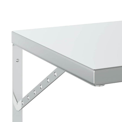 Vägghyllor 2 st 100x40 cm silver rostfritt stål