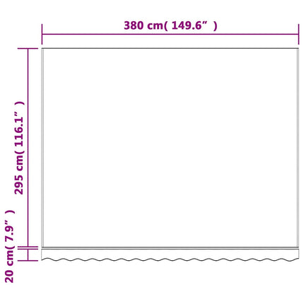 Markisväv röd och vit randig 4x3 m