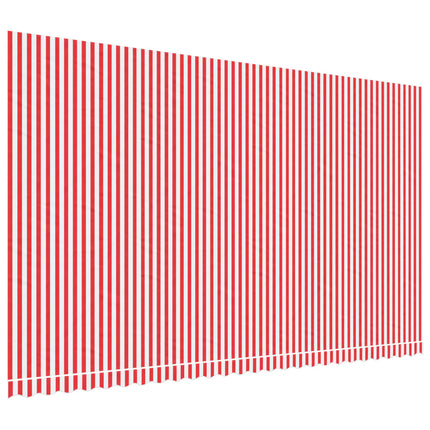 Markisväv röd och vit randig 6x3,5 m