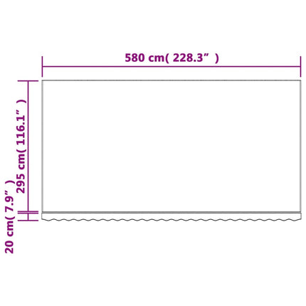 Markisväv flerfärgad randig 6x3 m
