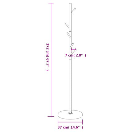 Klädställning svart 172 cm pulverlackerat järn