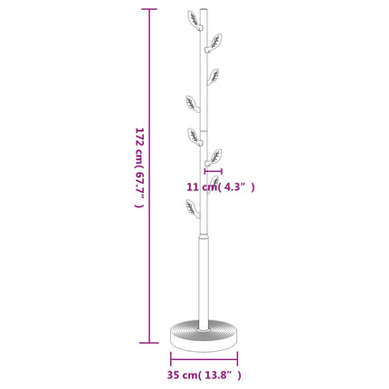 Klädställning vit 172 cm pulverlackerat järn