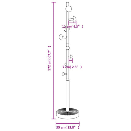 Klädställning vit 172 cm pulverlackerat järn
