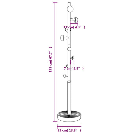 Klädhängare rosa 172 cm pulverlackerat järn