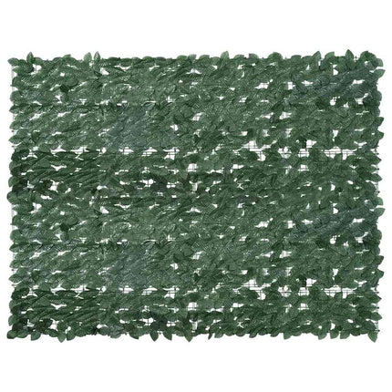 Balkongskärm mörkgröna blad 200x150 cm