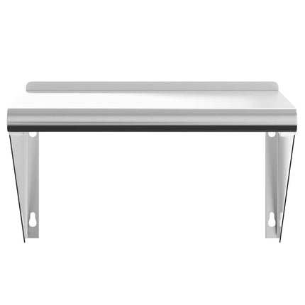 Vägghylla 50x30x31 cm silver rostfritt stål