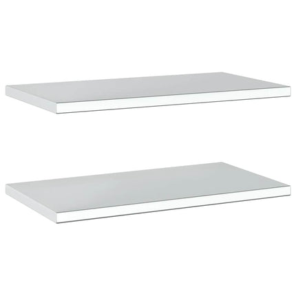 Vägghyllor 2 st 75x40 cm silver rostfritt stål