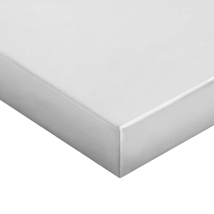 Vägghyllor 2 st 75x30 cm silver rostfritt stål