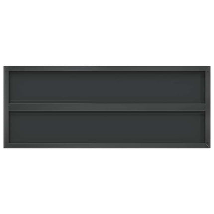 Vägghyllor 2 st 100x40 cm svart rostfritt stål