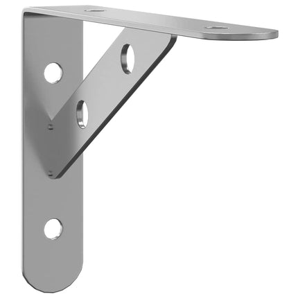 Hyllfästen 4 st 15x2,5x11,5 cm silver rostfritt stål
