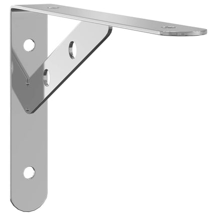 Hyllfästen 4 st 20x2,5x14 cm silver rostfritt stål