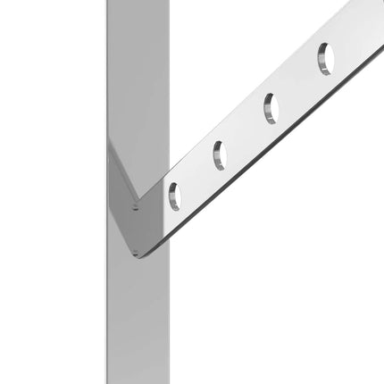Hyllfästen 4 st 40x2,5x25 cm silver rostfritt stål