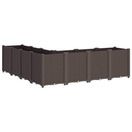 Odlingslåda brun 160x160x53 cm PP