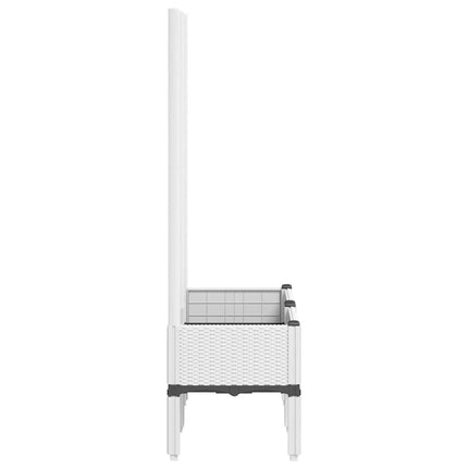 Odlingslåda med spaljé vit 80x40x142 cm PP
