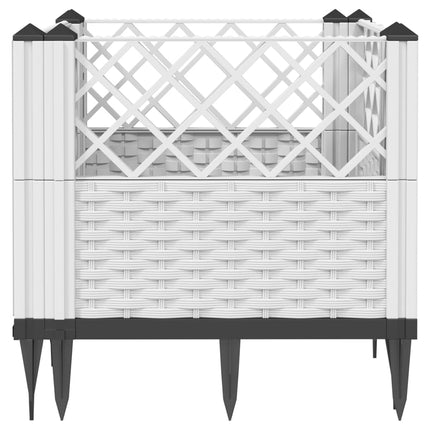Odlingslåda med piggar vit 43,5x43,5x43,5 cm PP