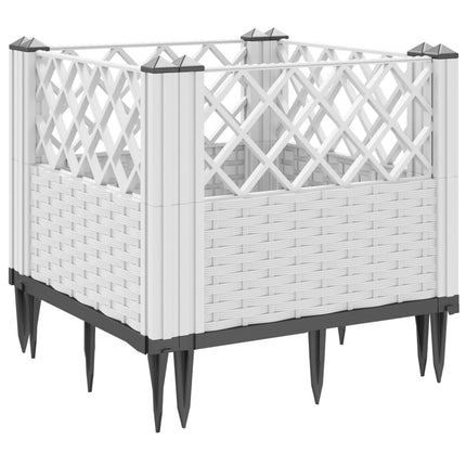 Odlingslåda med piggar vit 43,5x43,5x43,5 cm PP