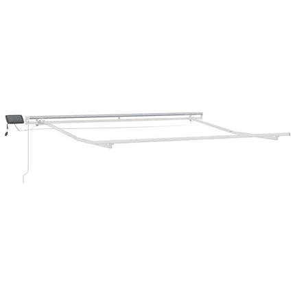 Markis manuellt infällbar med LED vinröd 300x250 cm