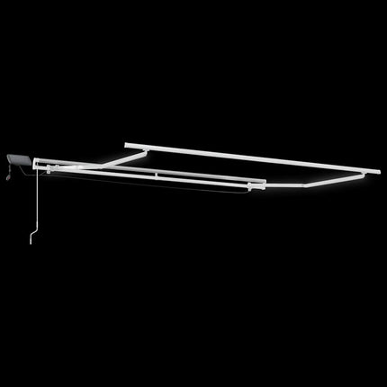 Markis manuellt infällbar med LED vinröd 300x250 cm
