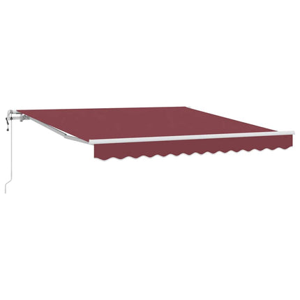 Markis automatiskt infällbar vinröd 300x250 cm