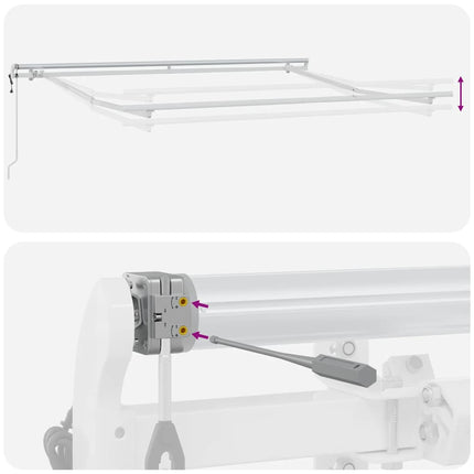 Markis automatiskt infällbar vinröd 300x250 cm